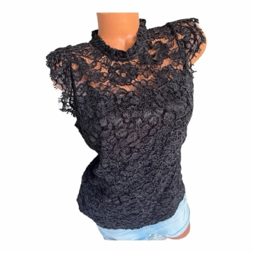 NWT White House Black Market Shirt Women Lace Sz 10 - Picture 1 of 11